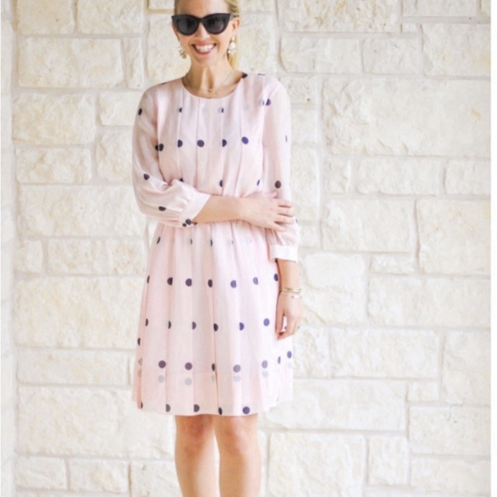 NWT Kate Spade "Tiny Spotlight" Pink Polka Dot Dress 0